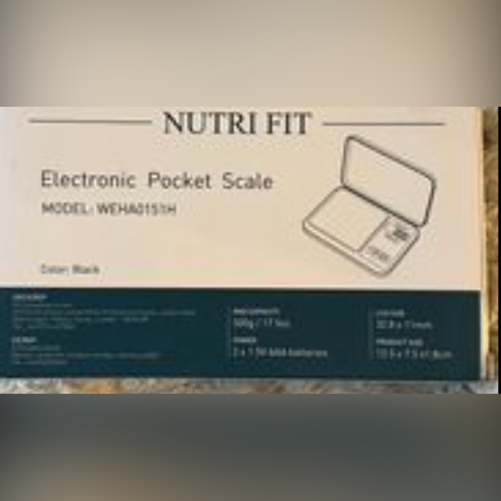 Nutri Fit Electronic Pocket Scale Batteries Included BNIB